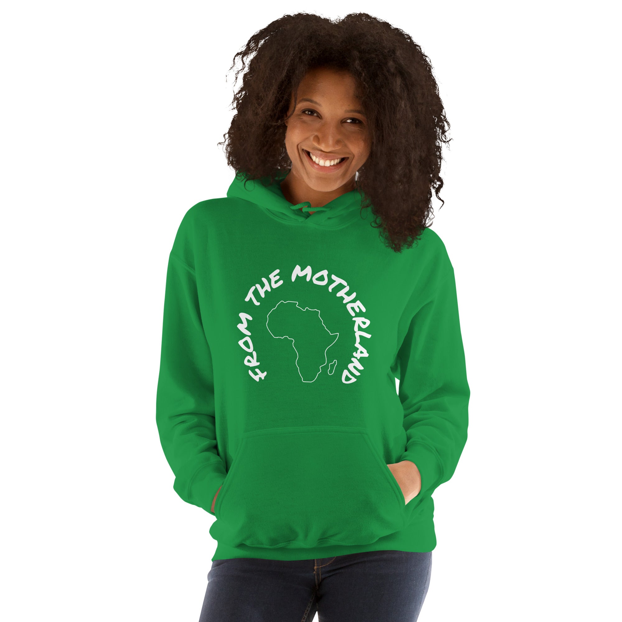From The Motherland White Logo Unisex Hoodie