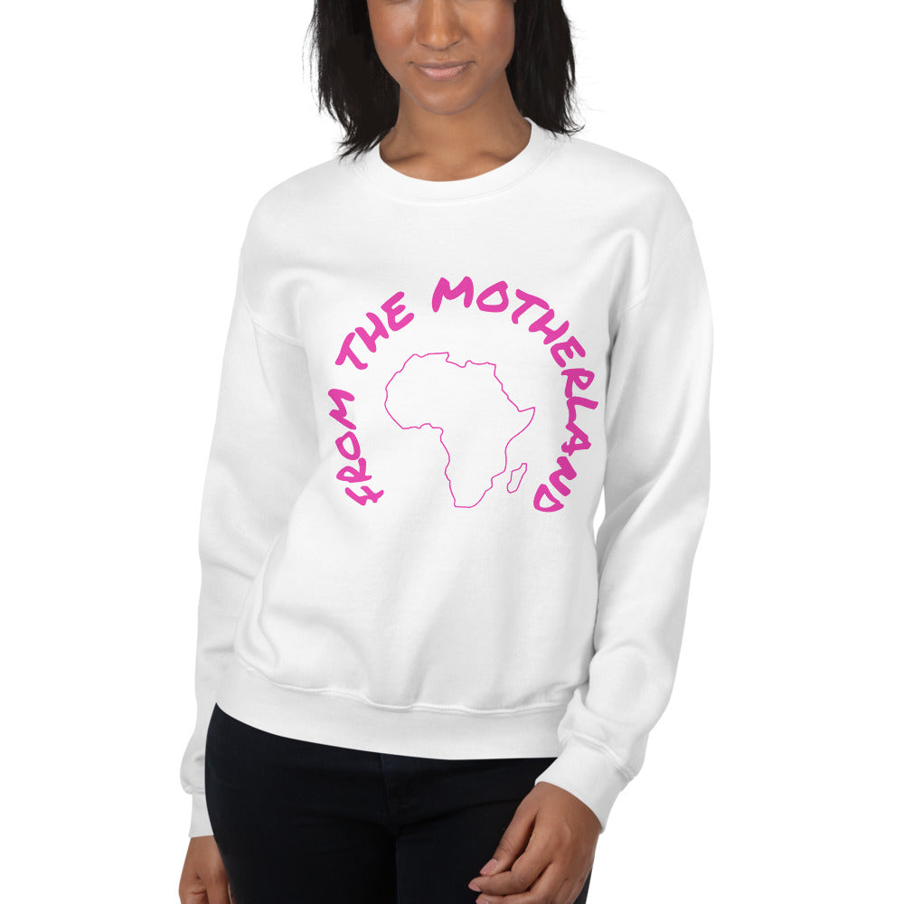From The Motherland Pink Logo Crewneck