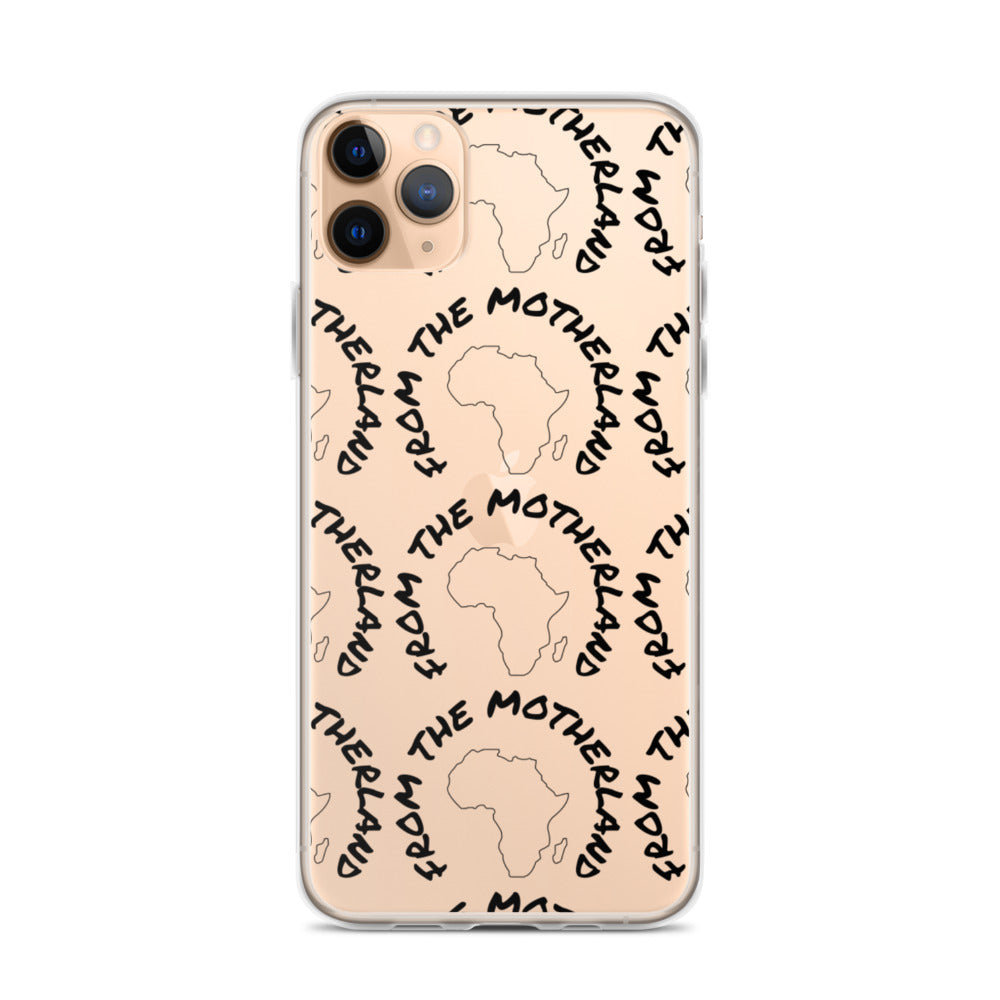 From The Motherland Black Logo iPhone Case