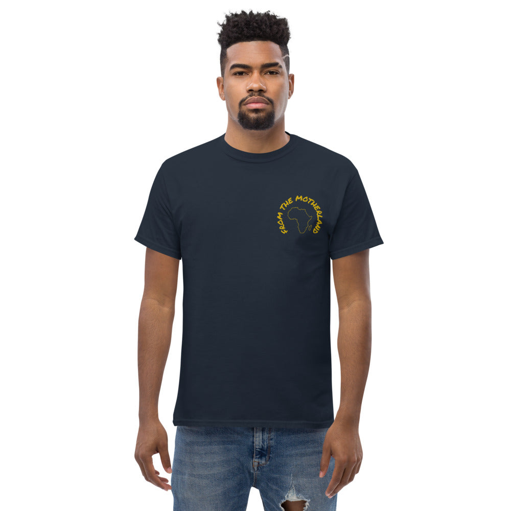 From The Motherland Gold Embroidered Logo Unisex T-shirt