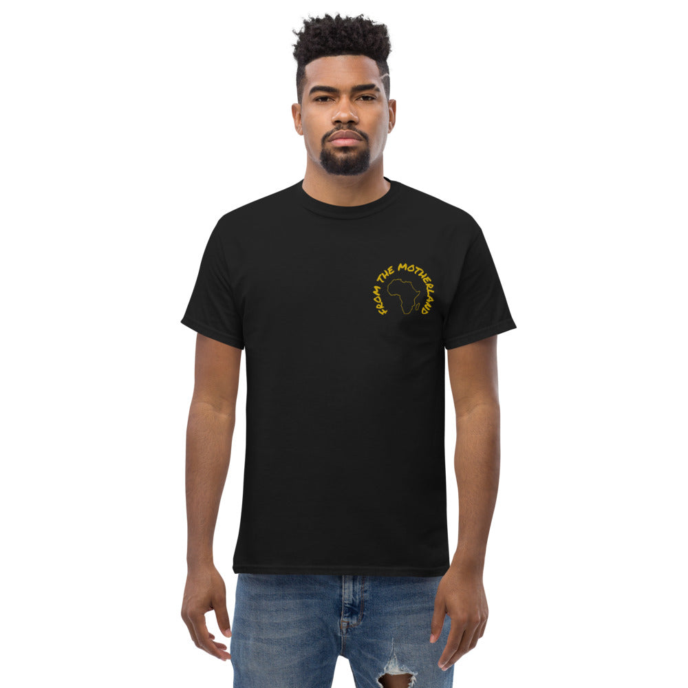 From The Motherland Gold Embroidered Logo Unisex T-shirt