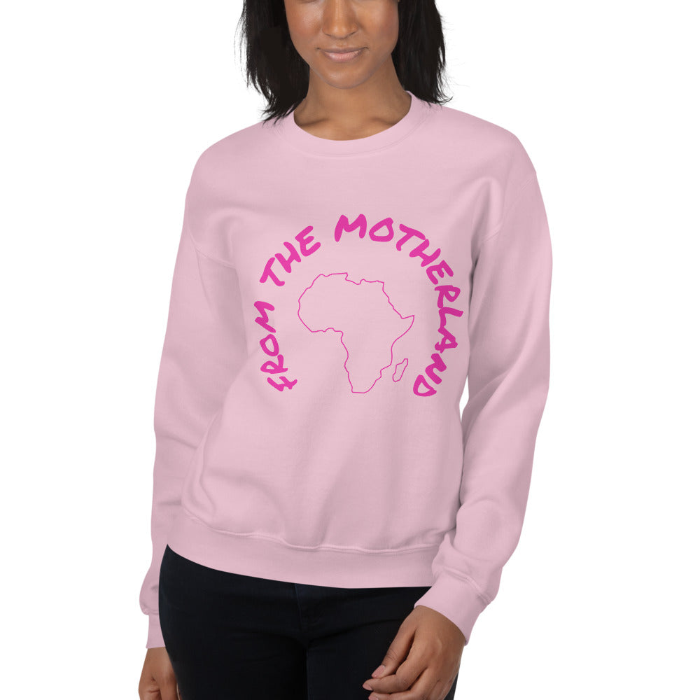 From The Motherland Pink Logo Crewneck