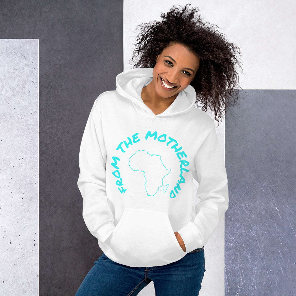 From The Motherland Tiffany Blue Logo Unisex Hoodie